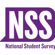 The image displays the logo of "NSS," prominently in purple, with "National Student Survey" written underneath in smaller text.