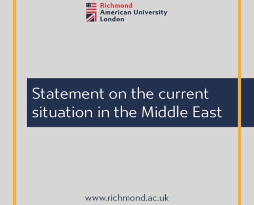 The Richmond American University London is providing a statement on the current situation in the Middle East on their website.