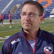 A person is wearing glasses.